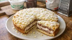 Torta grattugina ricotta e cacao: croccante sopra, cremosa dentro