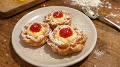 Roselline di Carnevale: fritte e leggere, con crema pasticcera (e il trucco per farle a petali)